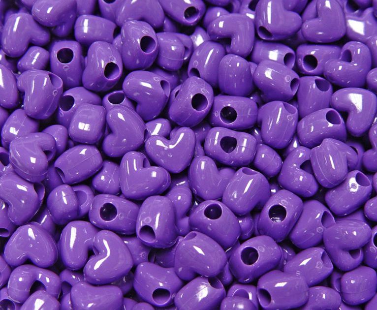 
                  
                    Opaque Grape Heart Shaped Pony Beads
                  
                