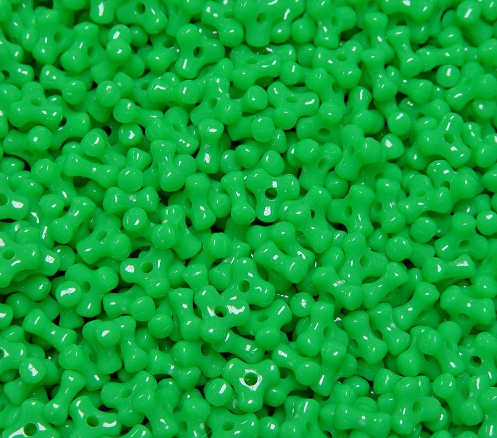 Neon Grasshopper Green Tri Beads 500pc