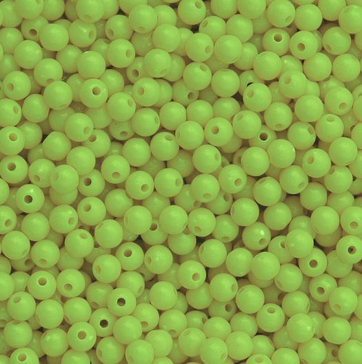 Green Yellow 6mm Round Plastic Beads