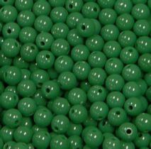 Green 6mm Round Plastic Beads