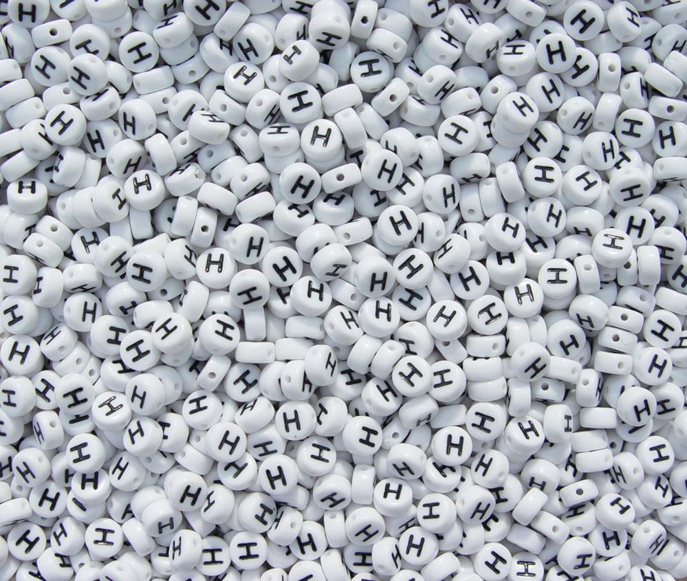 7mm Alphabet Disc Brite Beads - Letter 