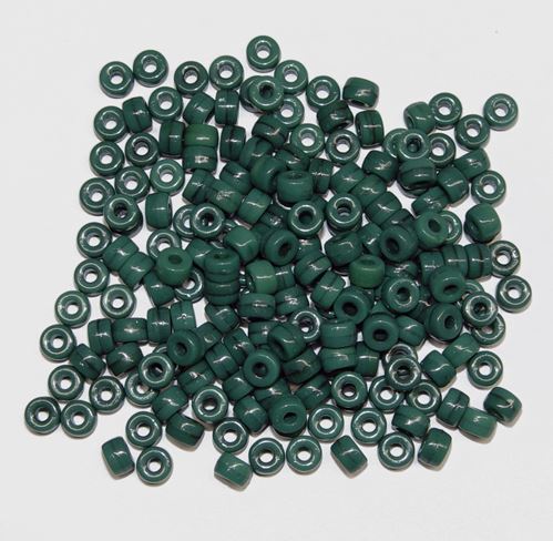 Hunter Green Czech Glass 6mm Mini Pony Beads 100pc