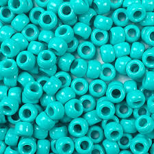 9x6mm Opaque Light Turquoise Pony Beads 500pc