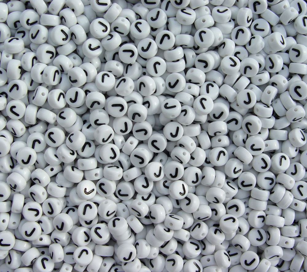 7mm Alphabet Disc Brite Beads - Letter 