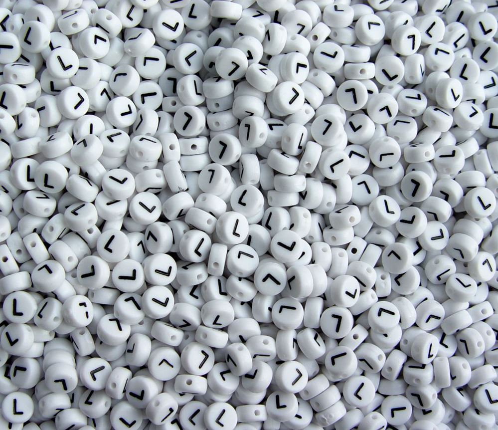 7mm Alphabet Disc Brite Beads - Letter 