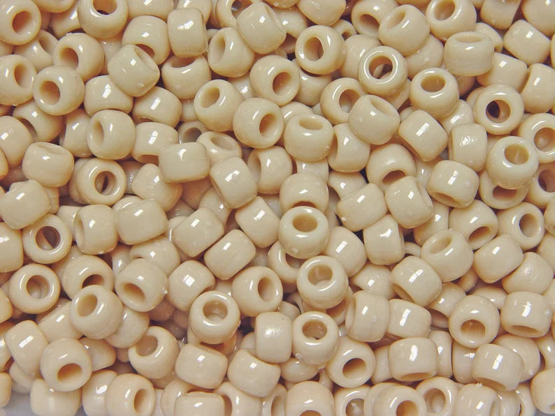 pony beads opaque light tan