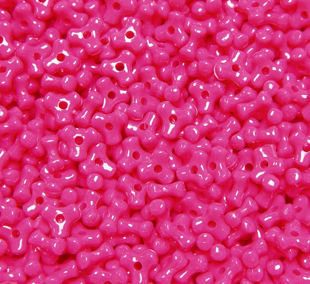 Neon Magenta Tri Beads 500pc