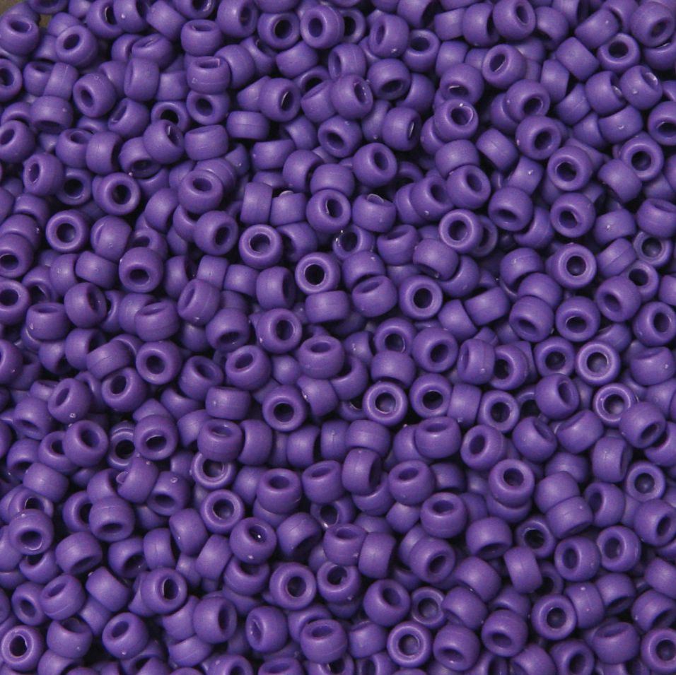 6.5x4mm Matte Dark Lilac Mini Pony Beads