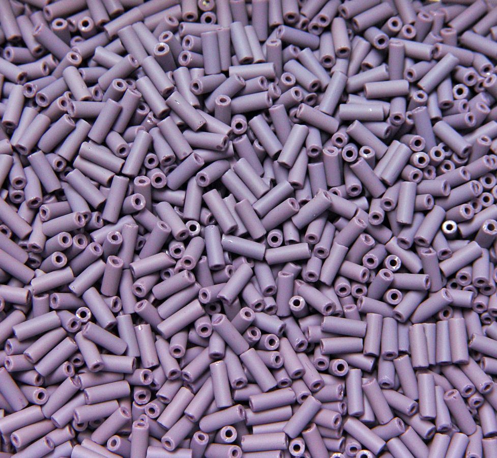 8x3mm Matte Mauve Wampum Beads 250 grams