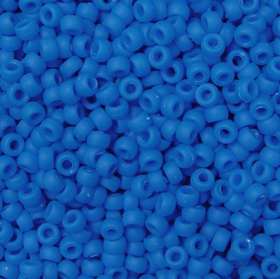 6.5x4mm Matte True Blue Mini Pony Beads