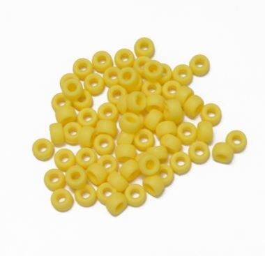 6.5x4mm Matte Yellow Mini Pony Beads