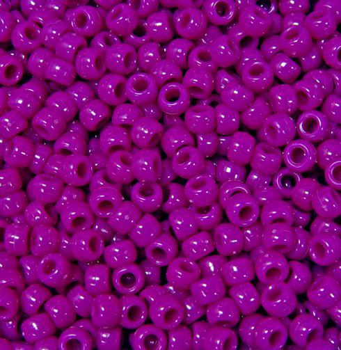 9x6mm Opaque Mulberry Pony Beads 500pc