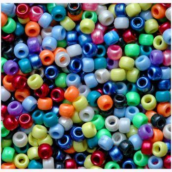 9x6mm Multi Colors Pearl Pony Beads 500pc