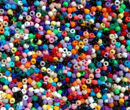 9x6mm Opaque Multi Colors Pony Beads 500pc