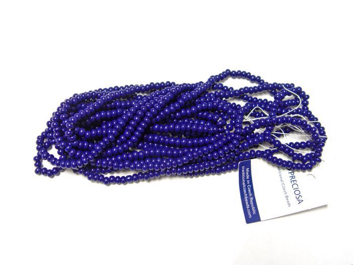 6/0 Opaque Navy Czech Glass Seed Beads