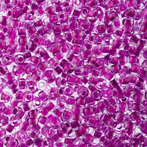 2/0 Neon Purple Lined Crystal Czech Glass Seed Beads