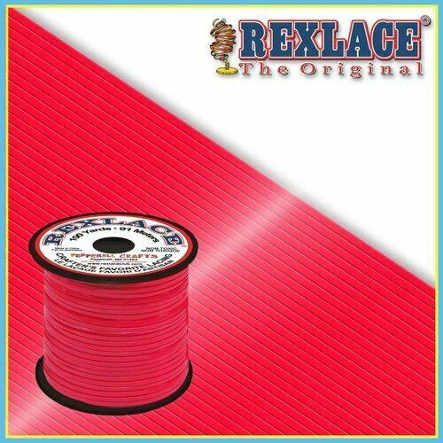 Neon Red Rexlace Vinyl Lacing 100yds