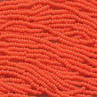 6/0 Opaque Orange Czech Glass Seed Beads 70g