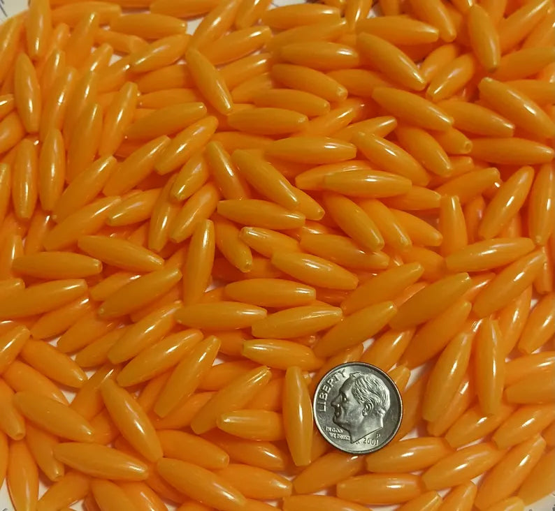 
                  
                    Orange Spaghetti Beads 19mm Plastic Craft Beads 200pc
                  
                