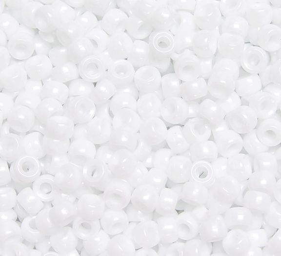 6.5x4mm White Pearl Mini Pony Beads