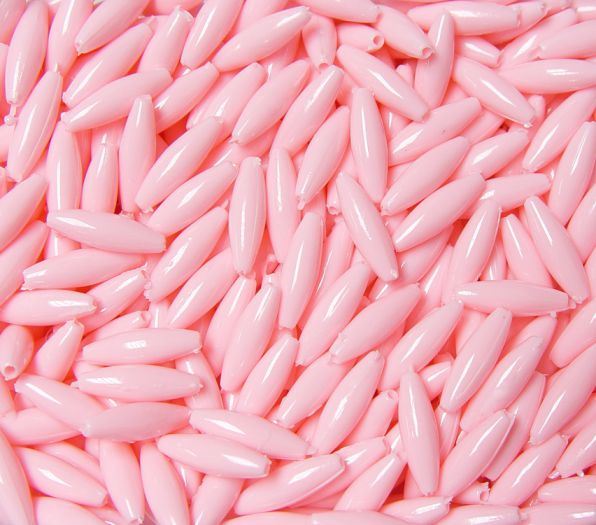 Pink Spaghetti Craft Beads 200pc