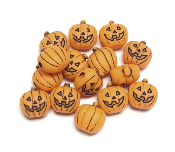 20mm Jack-O-Lantern Antiqued Orange (24pc)