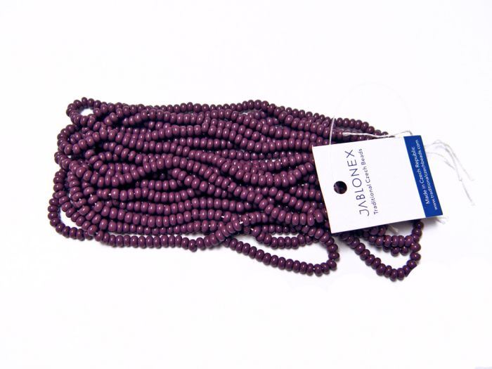 6/0 Opaque Purple Czech Glass Seed Beads