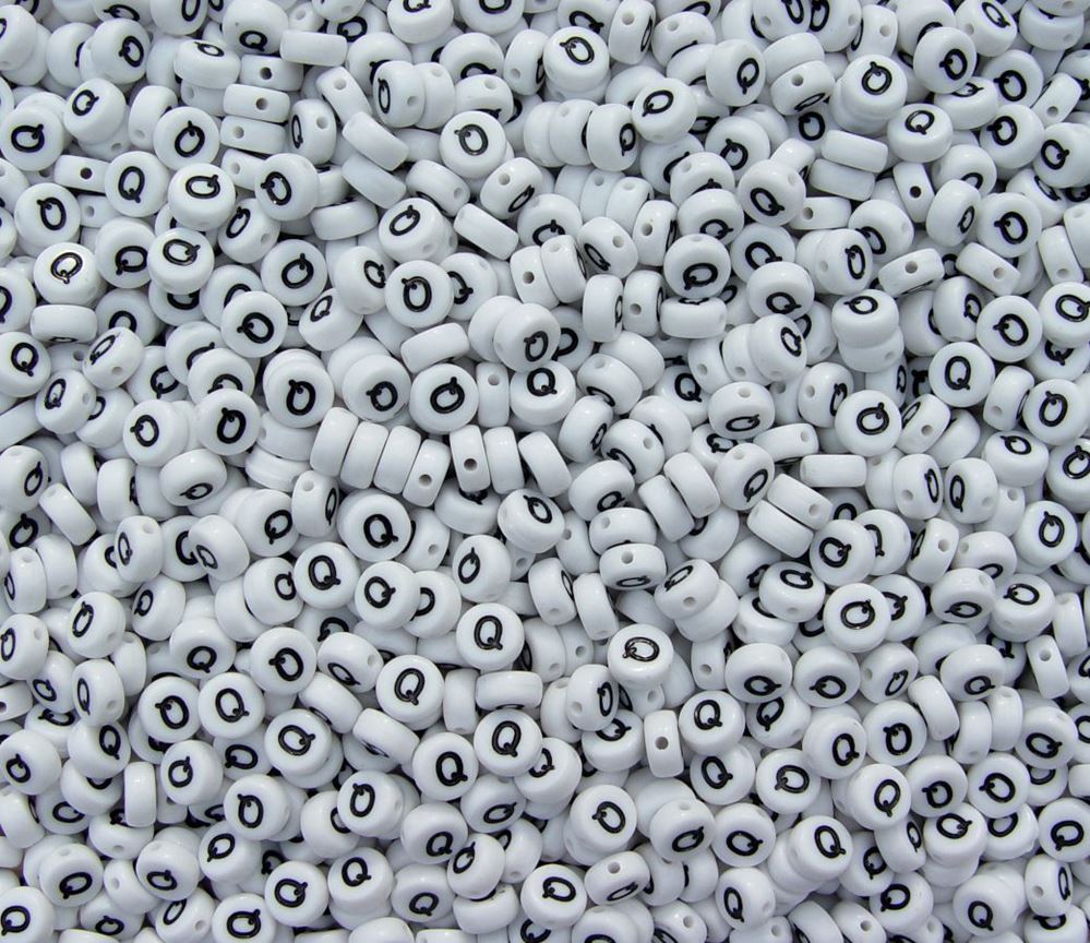 7mm Alphabet Disc Brite Beads - Letter 