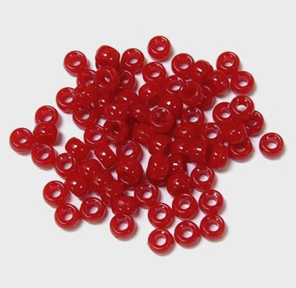 6.5x4mm Opaque Red Mini Pony Beads