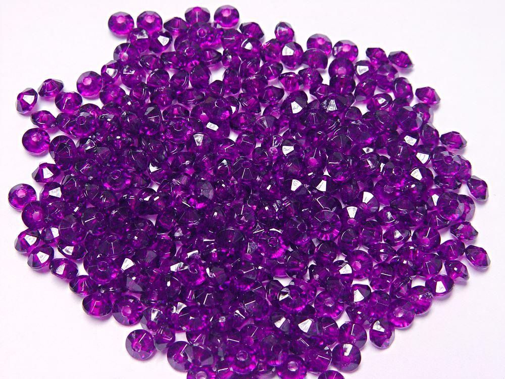 Dark Amethyst 6mm Rondelle faceted spacer beads 1000pc