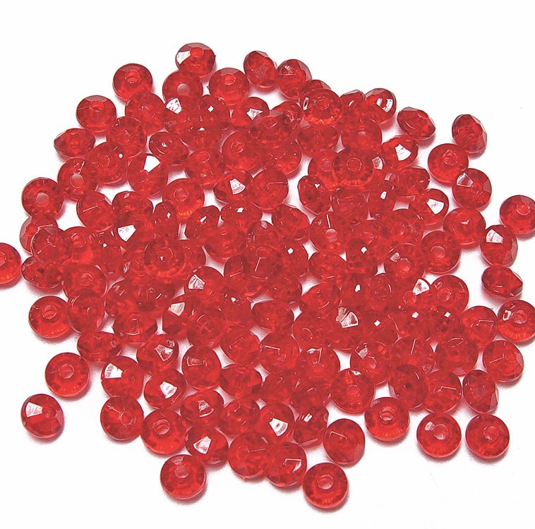 Ruby 6mm Rondelle faceted spacer beads 1000pc