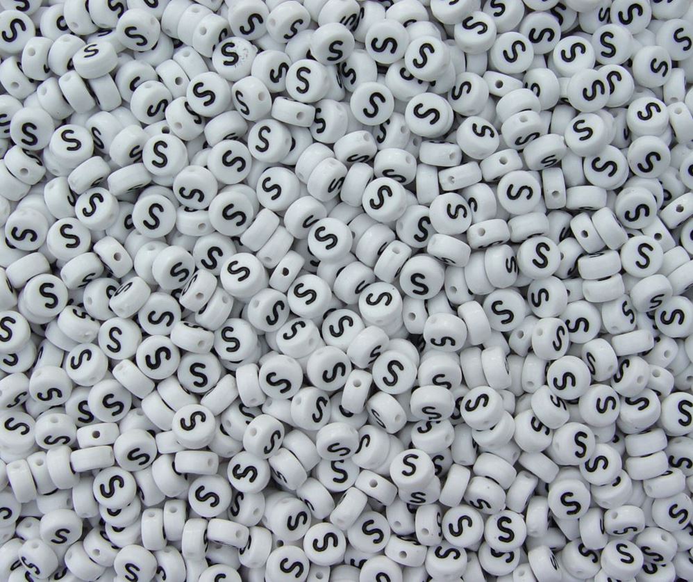 7mm Alphabet Disc Brite Beads - Letter 