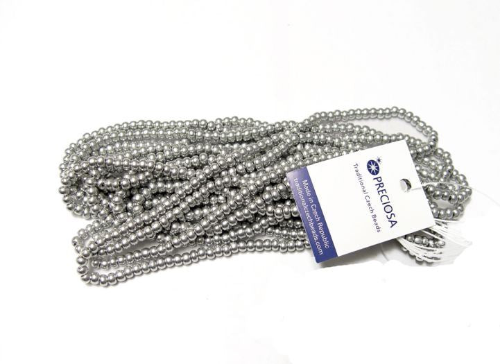 6/0 Silver Czech Glass Seed Beads