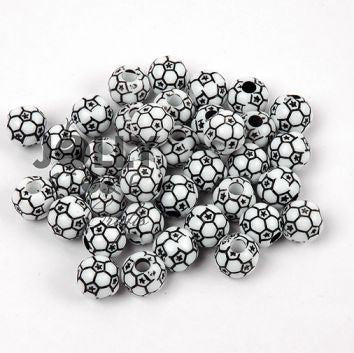 Soccer Ball Beads 12mm