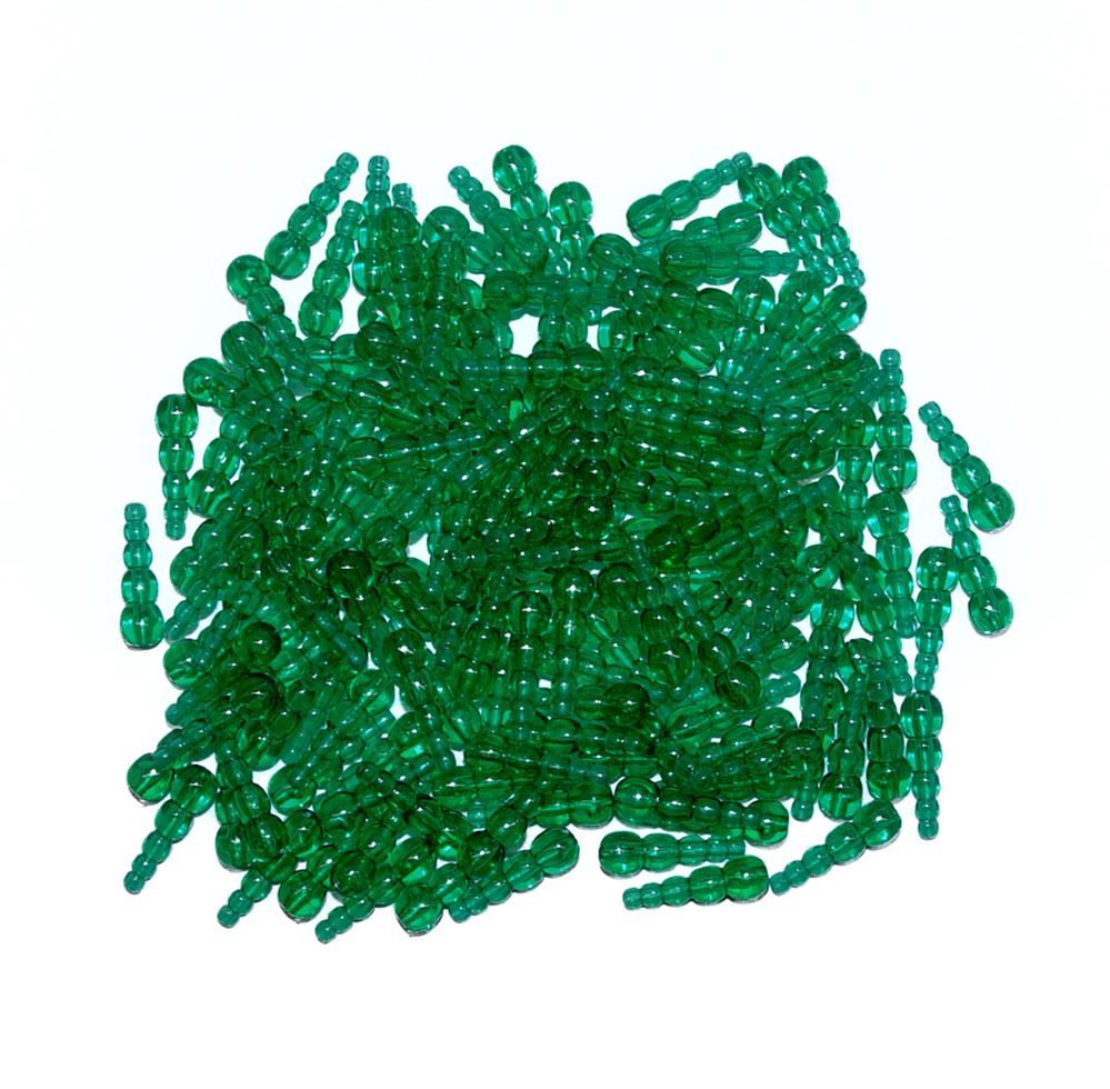 Dark Green Stack Beads 50pc