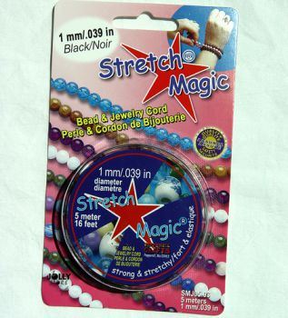 Stretch Magic Black, 1mmx5M Spool