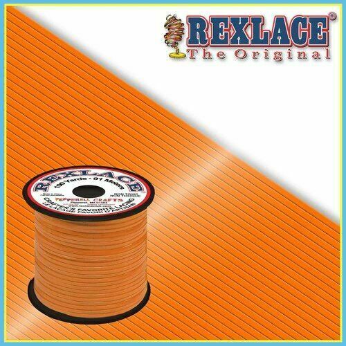 Neon Tangerine Rexlace Vinyl Lacing 100yds