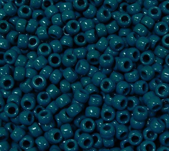 9x6mm Opaque Dark Teal Pony Beads 500pc