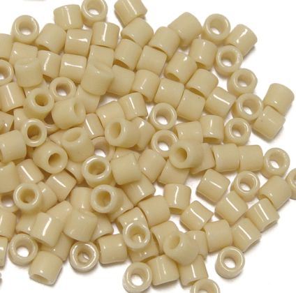 Beige Czech Glass Tile Beads 250pc.