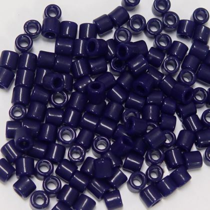 Navy Blue Czech Glass Tile Beads 250pc.