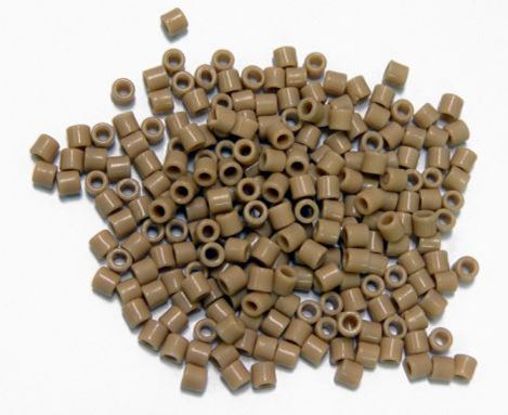 Tan Czech Glass Tile Beads 250pc.