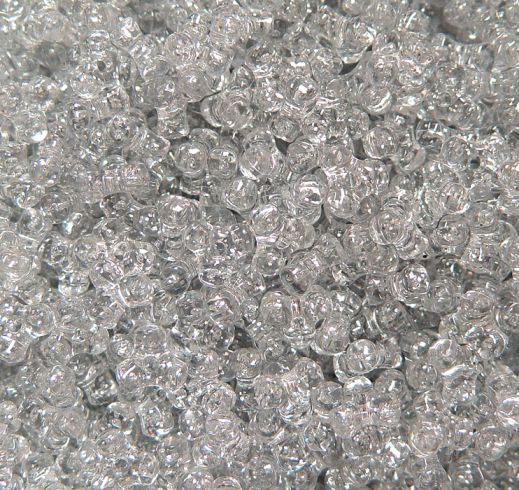 Crystal Silver Glitter Tri Beads 500pc