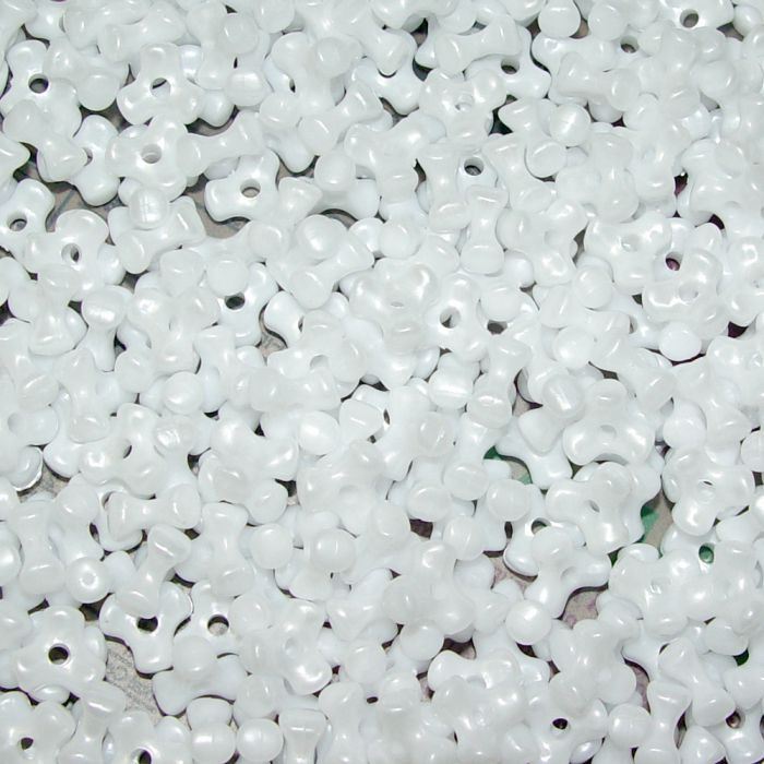 Pearl White Tri Beads 500pc