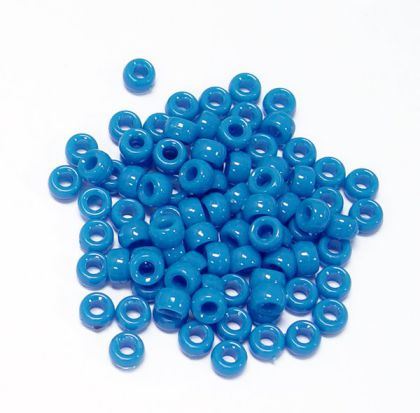 6.5x4mm Neon True Blue Mini Pony Beads