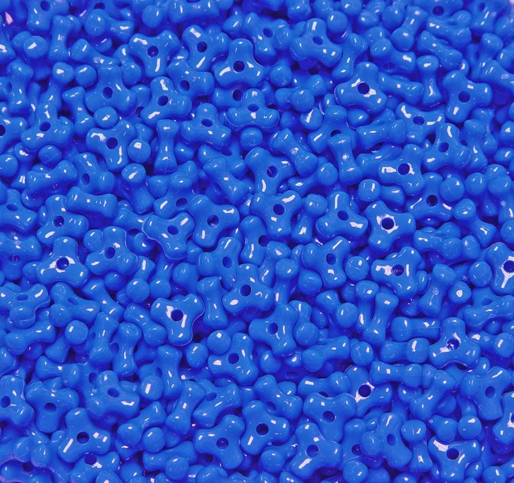 Neon True Blue Tri Beads 500pc