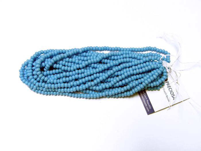 6/0 Opaque Turquoise Blue Czech Glass Seed Beads 70g