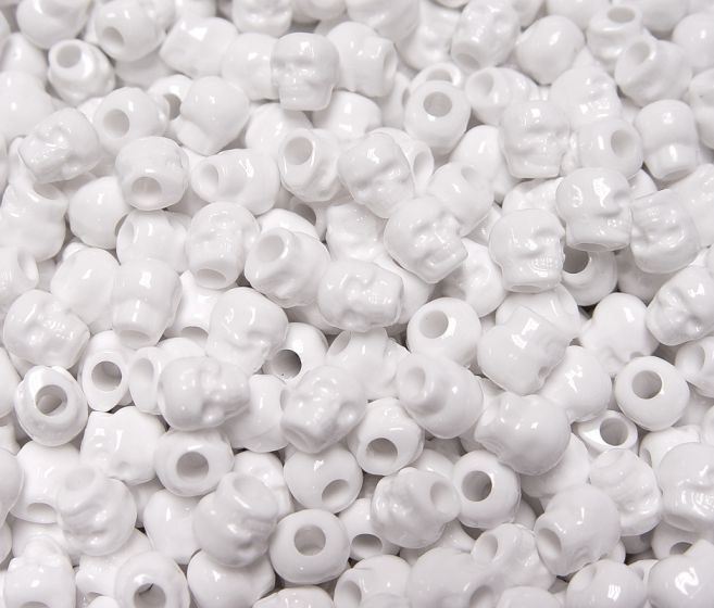 White Skull Beads