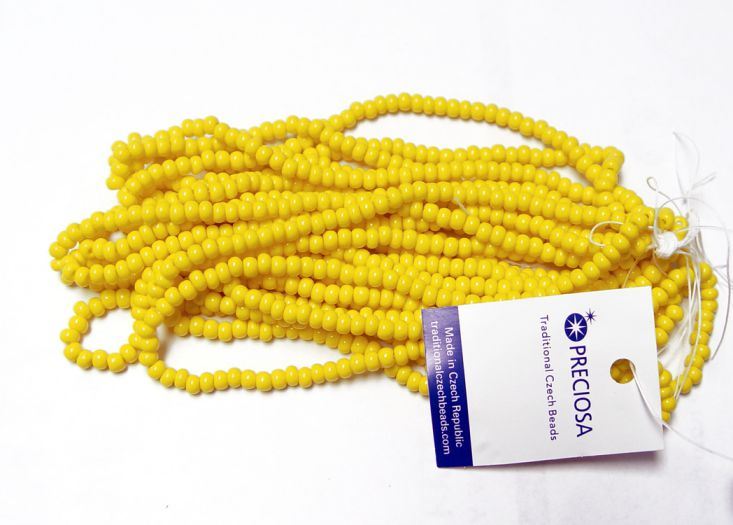 6/0 Opaque Yellow Czech Glass Seed Beads