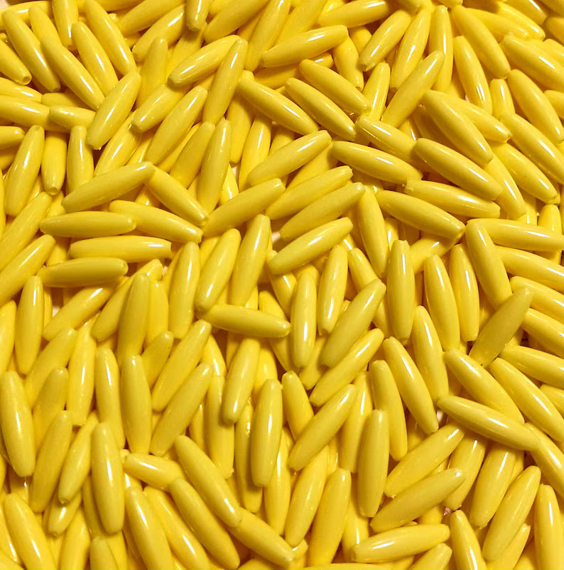 
                  
                    Yellow Spaghetti Beads 19mm Plastic Craft Beads 200pc
                  
                