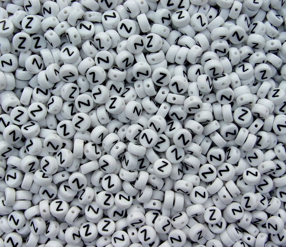 7mm Alphabet Disc Brite Beads - Letter 